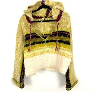 Free People Alpaca Blend Hoodie Sweater Women XS